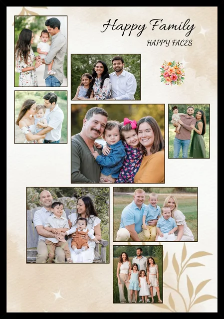 Personalized Family Moments Collage Frame with Multiple Photos
