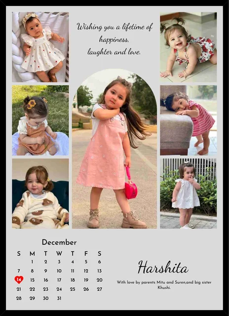 Custom Baby Photo Frame with Name, Message And Special Date