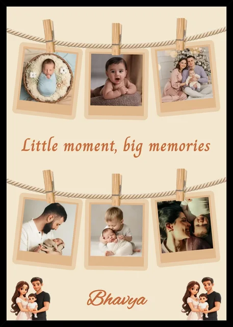 Personalized Baby Memories Photo Frame – Customisable with Photos