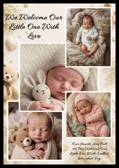 Personalized Welcome Baby Photo Collage Frame