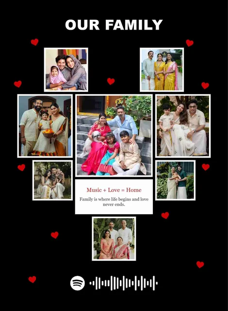 Personalized Multi-Photo Family Frame – Custom Family Memories