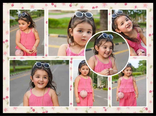 Custom Baby Photo Collage Frame with Multiple Pictures