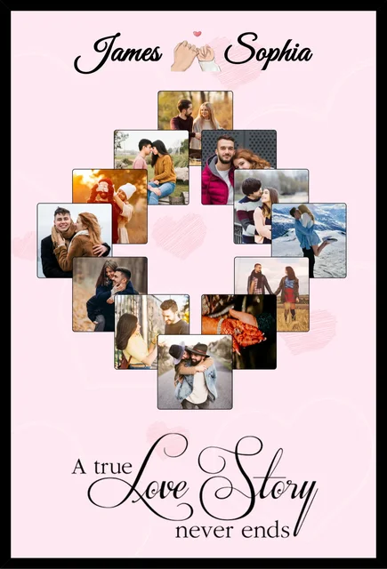Our Love Story Photo Frame – Personalized Gift for Couples