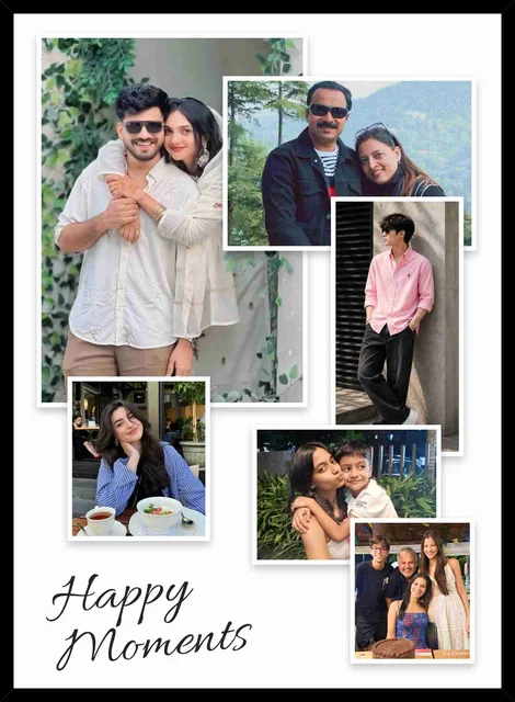 Custom Happy Moments Photo Collage Frame with Multiple Pictures