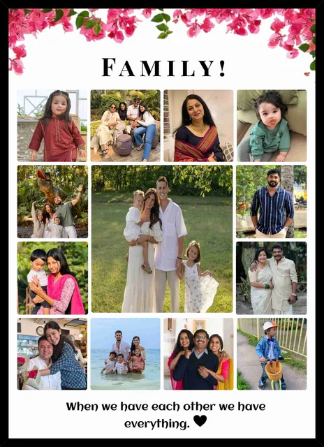 Personalized Multi Photo Memories Frame – Love And Family Theme