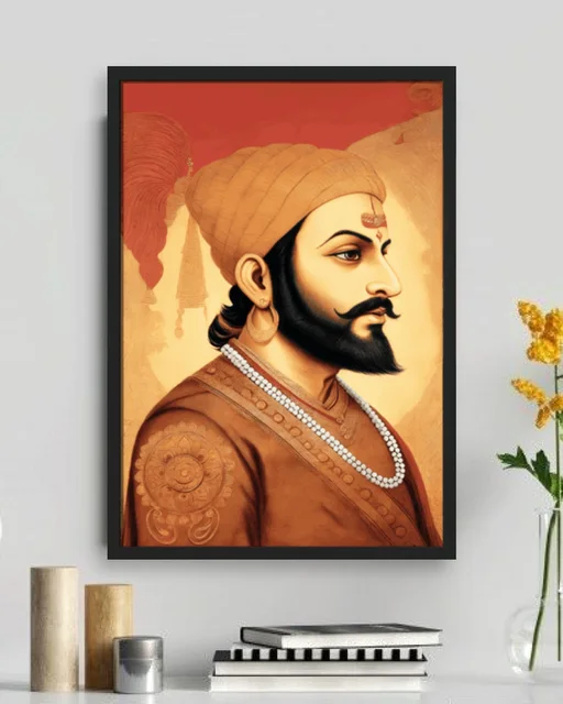 Chhatrapati Shivaji Maharaj Portrait Framed Wall Art