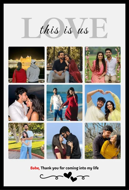 Love Photo Collage Frame – Customizable with Your Photos