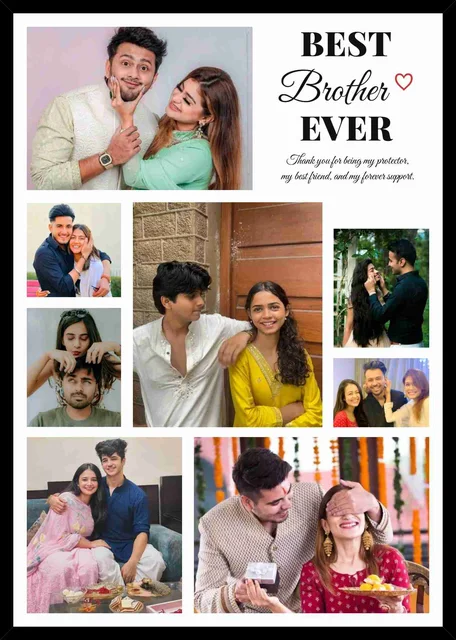 Best Brother Ever Personalized Photo Collage Frame