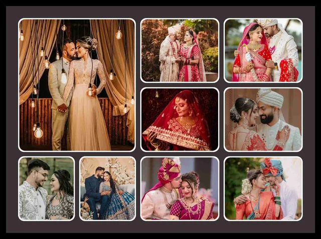Personalized Wedding Photo Collage Frame for Home Décor