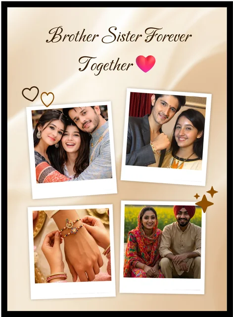 Personalized Brother Sister Memory Photo Frame with Multiple Pictures