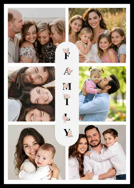 Family Photo Collage Frame for Home Décor