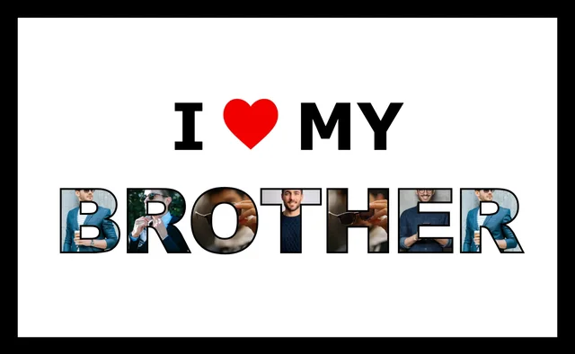 Personalized Love Brother Photo Frame – Customizable Gift for Brother