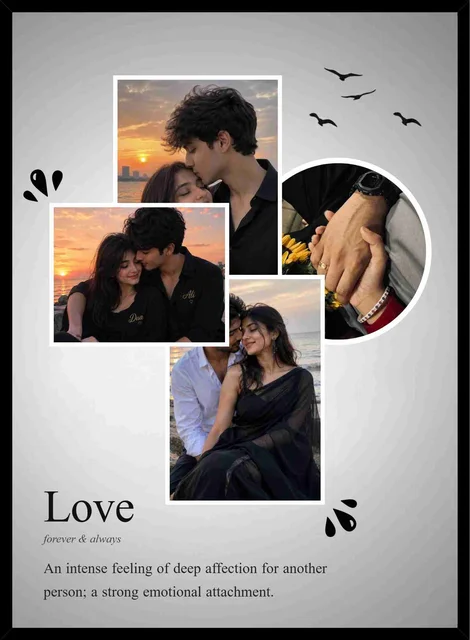 Custom Couple Collage Frame for Special Moments