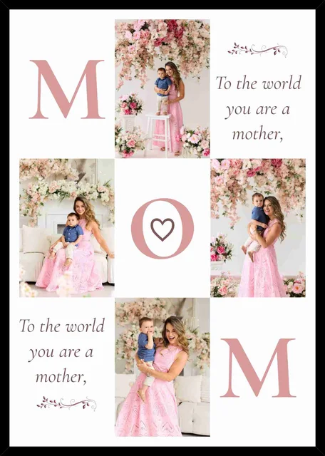 Personalized MOM Photo Collage Frame with Custom Pictures