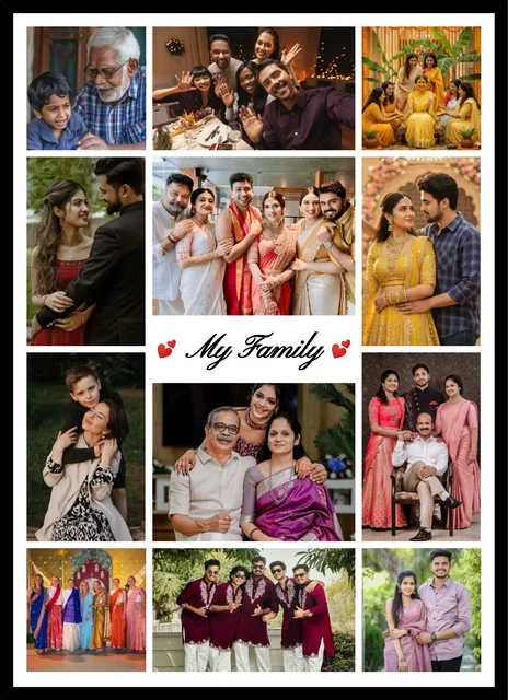 My Family Photo Collage Frame – Custom Multi Picture Frame