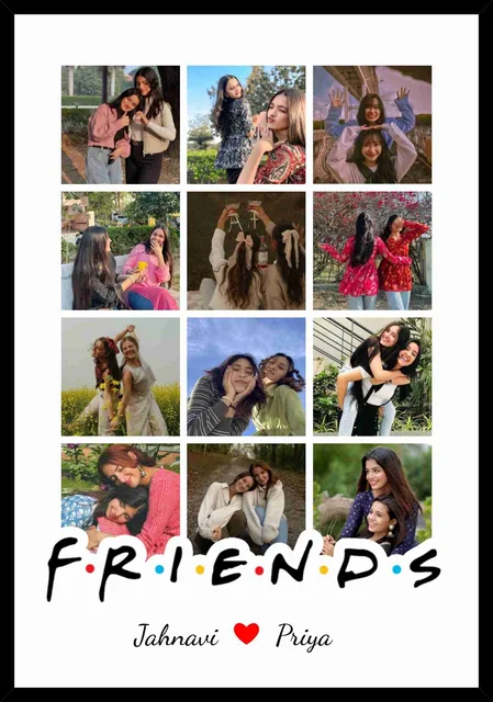 Friends Photo Collage Frame – Custom Friendship Memory