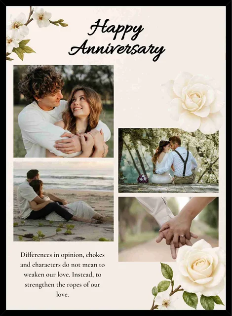 Personalized Happy Anniversary Photo Collage Frame