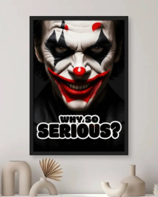Joker Why So Serious Quote Framed Wall Art