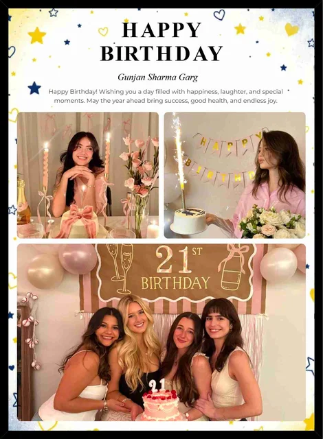 Birthday Wishes Photo Collage Frame