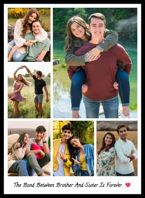 Custom Brother Sister Memory Photo Collage Frame