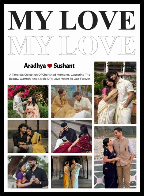 Personalized My Love Photo Collage Frame with Names
