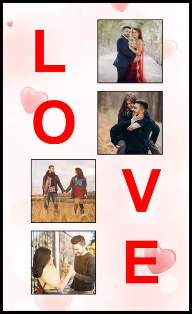 Love Couple Customizable Photo Frame – Personalized Gift