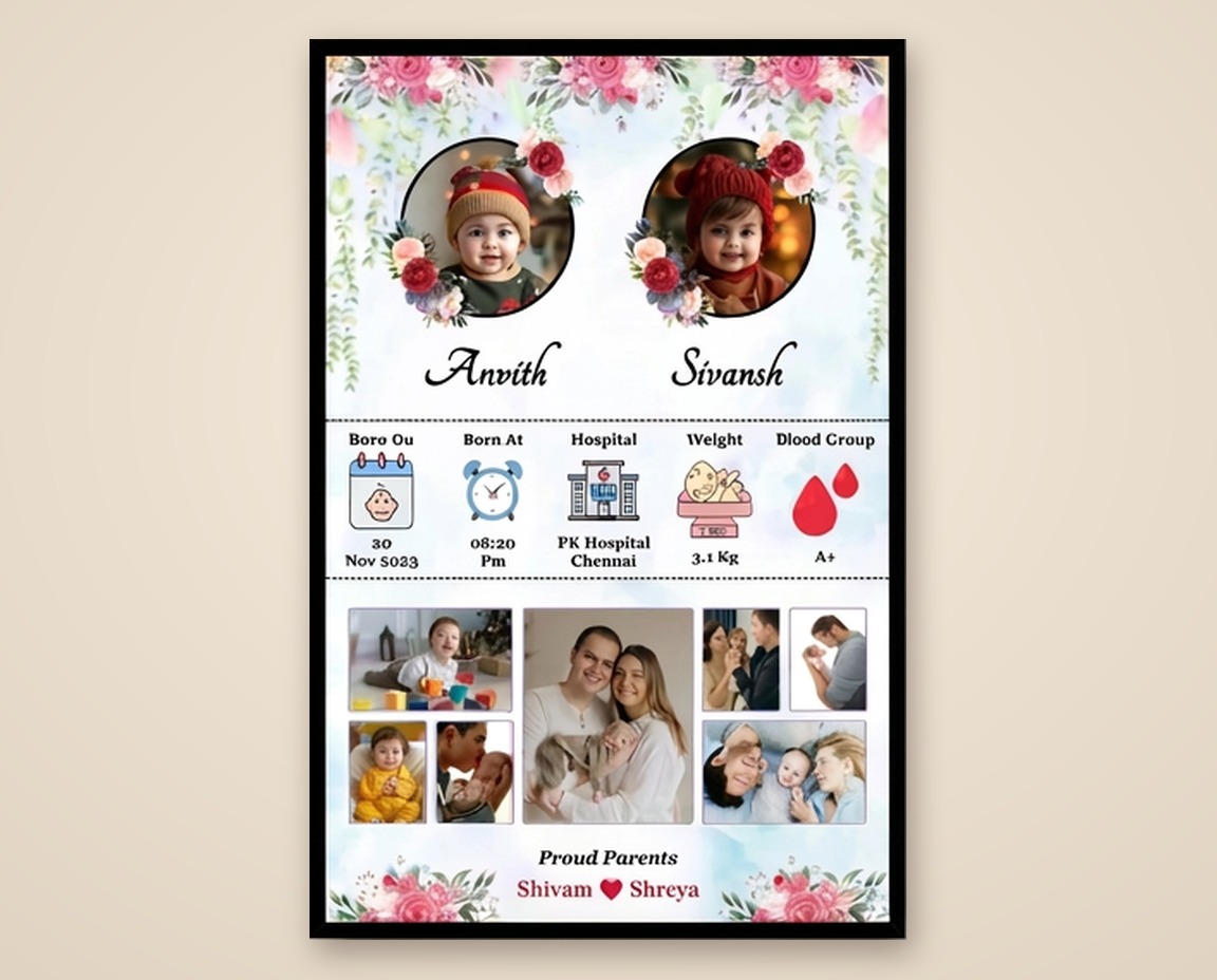 Twin Baby Frames